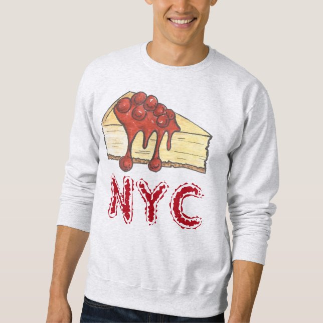 NYC New York Cherry Cheesecake Slice Sweatshirt (Front)