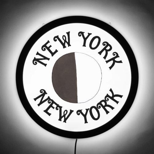 NYC New York City Black and White Cookies LED Sign