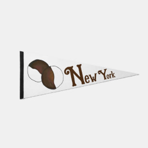 NYC New York City Black and White Cookies Pennant Flag