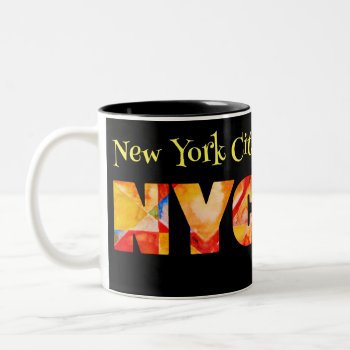 Nyc New York City Celebration Party Fun Two-tone Coffee Mug by CricketDiane at Zazzle
