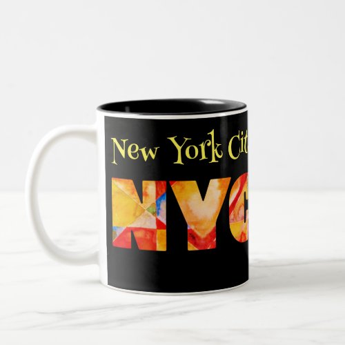 NYC New York City Celebration Party Fun Two_Tone Coffee Mug