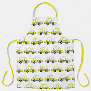 NYC New York City Checkered Yellow Taxi Cab Apron