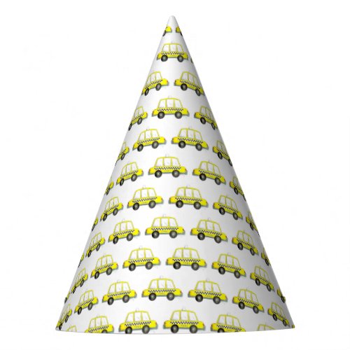 NYC New York City Checkered Yellow Taxi Cab Party Hat