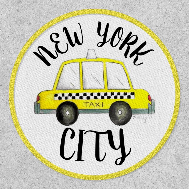 NYC New York City Checkered Yellow Taxi Cab Patch (Front)