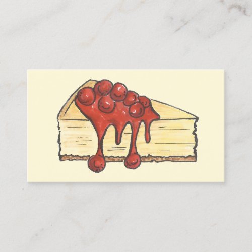 NYC New York City Cheesecake Bakery Baked By Food Business Card