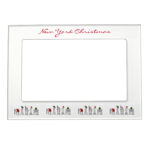 NYC New York City Christmas Xmas Holiday Landmarks Magnetic Frame