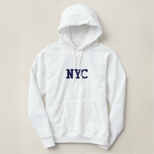 NYC New York City Embroidered Hoodie