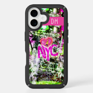 NYC New York City Graffiti pop personalize initial iPhone 16 Case