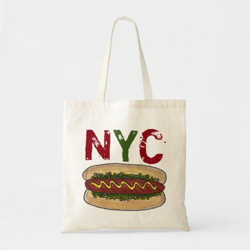 NYC New York City Hotdog Hot Dog Dogs Relish Bag
