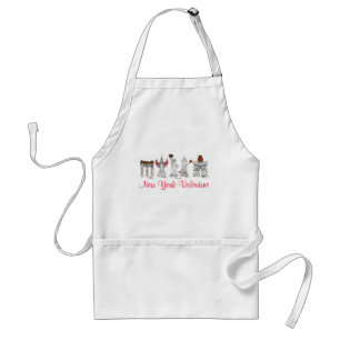 NYC New York City Landmarks Valentine's Day Love Adult Apron