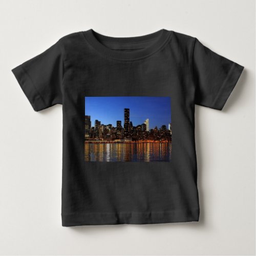 NYC New York City Manhattan Night Baby T_Shirt