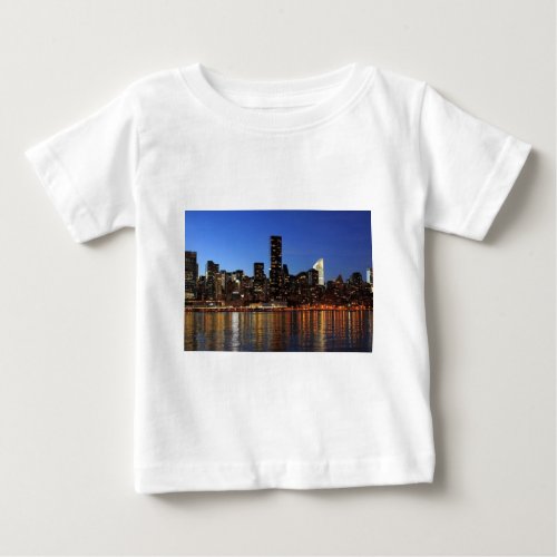 NYC New York City Manhattan Night Baby T_Shirt