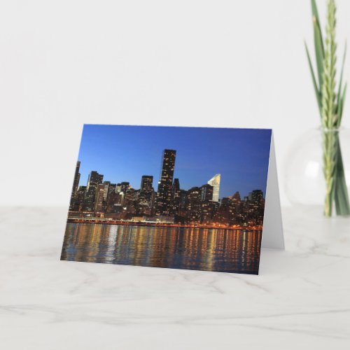 NYC New York City Manhattan Night Card