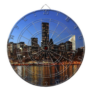NYC New York City Manhattan Night Dart Board