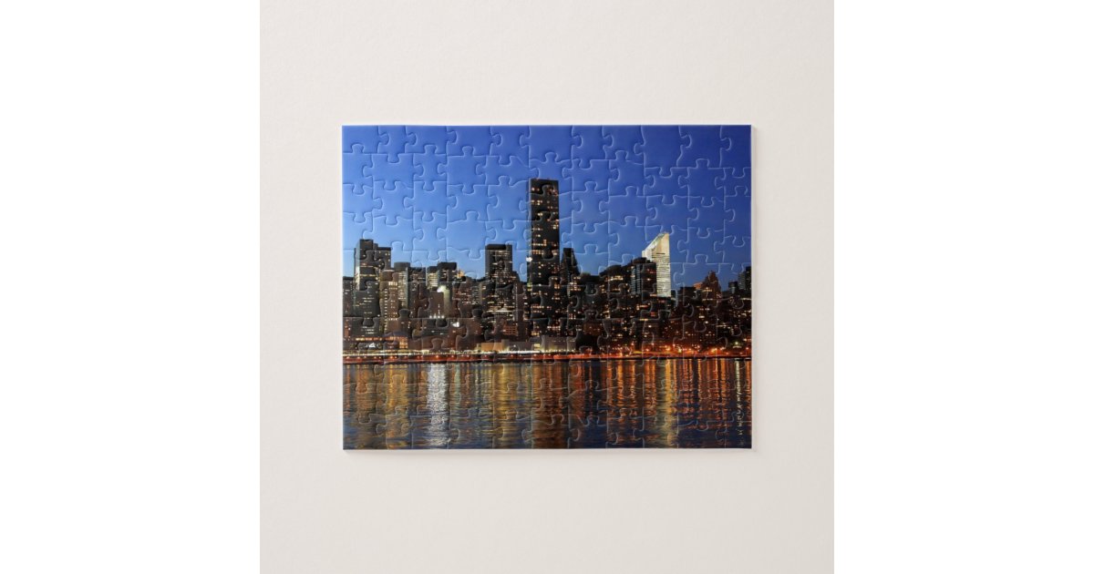 NYC New York City Manhattan Night Jigsaw Puzzle | Zazzle