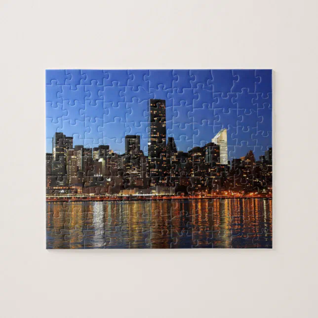 NYC New York City Manhattan Night Jigsaw Puzzle | Zazzle