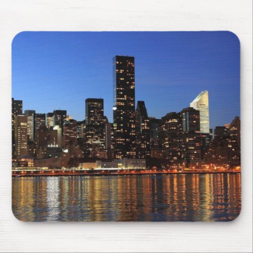 NYC New York City Manhattan Night Mouse Pad