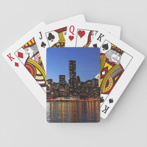 NYC New York City Manhattan Night Playing Cards