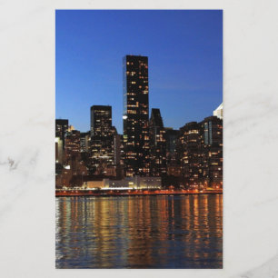 NYC New York City Manhattan Night Stationery