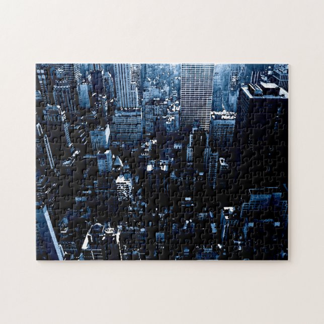 NYC New York City Manhattan Skyscrappers Jigsaw Puzzle (Horizontal)