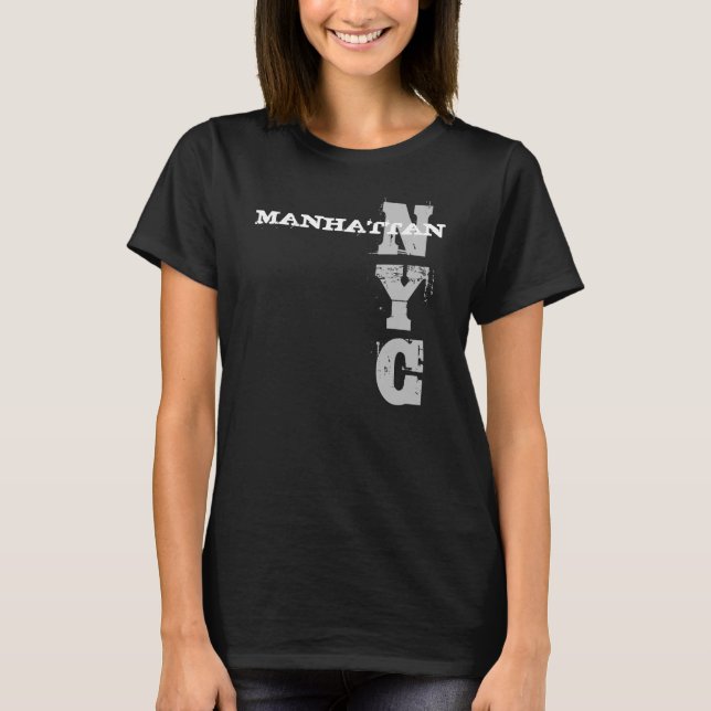 Nyc New York City Manhattan Stylish Trendy Design T-Shirt (Front)