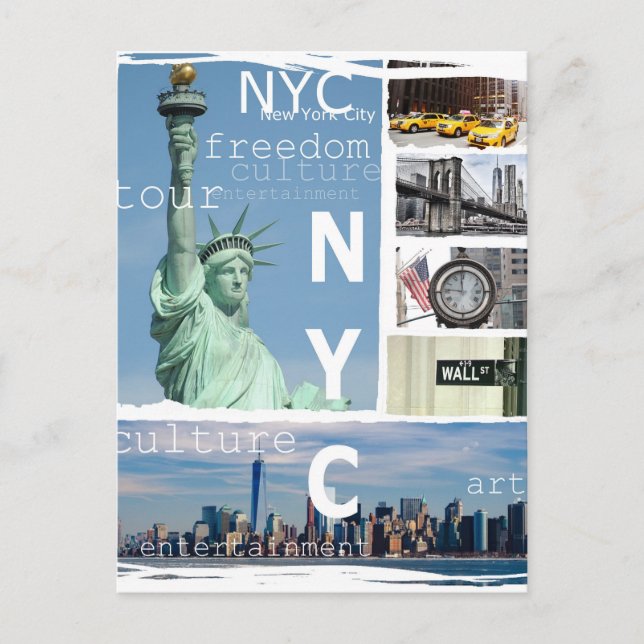 Nyc New York City Modern Pop Art Ny Template Postcard (Front)