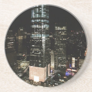 NYC New York City Night Skyline Architecture Light Drink Coaster