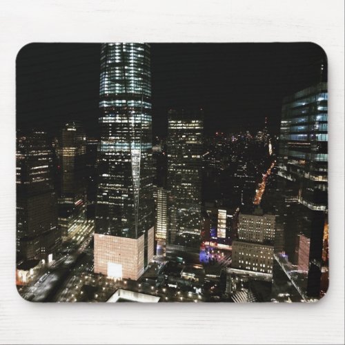 NYC New York City Night Skyline Architecture Light Mouse Pad