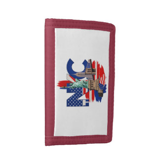 NYC New York City Patriotic Skyline Graphic – Stat Tri-fold Wallet