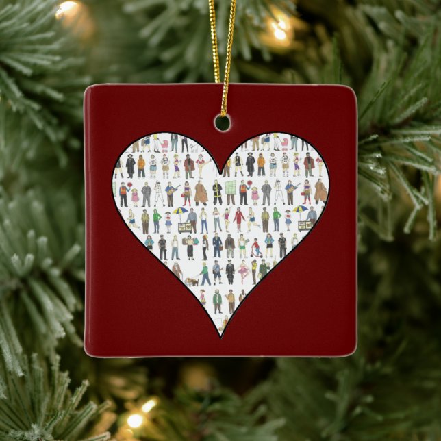 NYC New York City People Citizens Neighborhoods Ceramic Ornament (Tree)