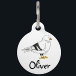 NYC New York City Pigeon Bird Seagull Gull Pet ID Tag<br><div class="desc">Pet tag features an original marker illustration of a New York City pigeon. Simply personalize with your pet's name and your contact information for a one-of-a-kind dog or cat tag!

Don't see what you're looking for? Need help with customization? Contact Rebecca to have something designed just for you.</div>