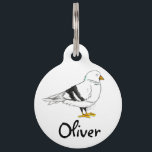 NYC New York City Pigeon Bird Seagull Gull Pet ID Tag<br><div class="desc">Pet tag features an original marker illustration of a New York City pigeon. Simply personalize with your pet's name and your contact information for a one-of-a-kind dog or cat tag!

Don't see what you're looking for? Need help with customization? Contact Rebecca to have something designed just for you.</div>