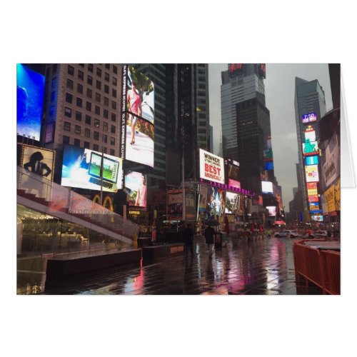 NYC New York City Rainy Day Times Square Photo