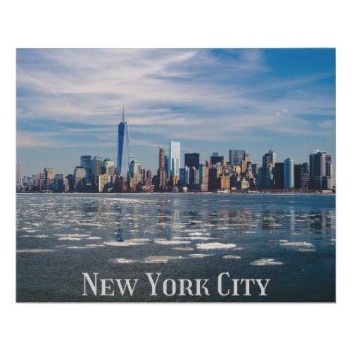 NYC _ New York City Skyline  Beautiful Big Apple Faux Canvas Print