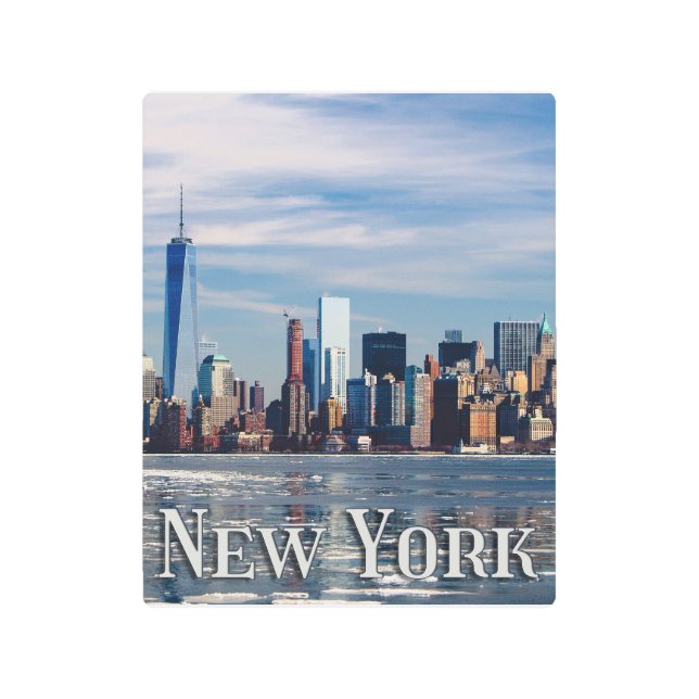 NYC - New York City Skyline | Beautiful Big Apple Metal Print (Front)
