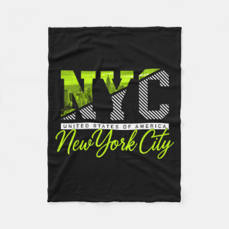 Nyc New York City Skyline Trip Travel Souvenir Fleece Blanket