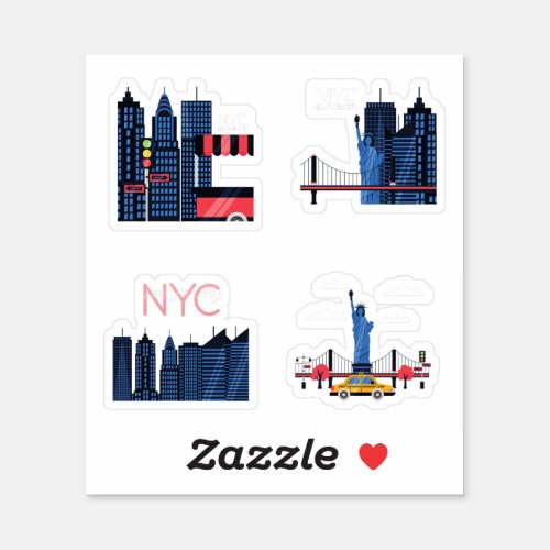NYC New York City Stickers