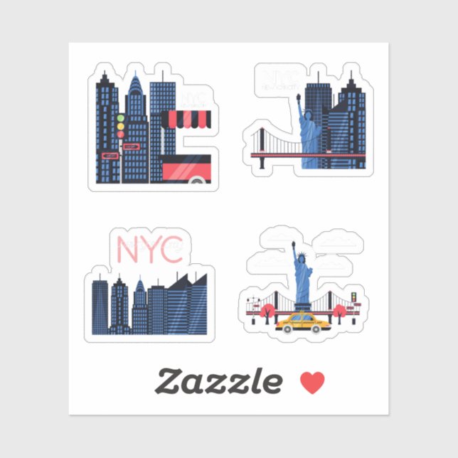 NYC (New York City) Stickers (Sheet)
