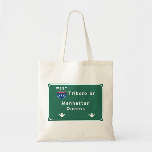 NYC New York City Triboro Br Manhattan Interstate Tote Bag