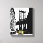 Nyc New York City Yellow Taxi Brooklyn Bridge Canvas Print<br><div class="desc">Nyc New York City Yellow Taxi Brooklyn Bridge Pop Art Canvas Art Print.</div>