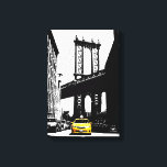 Nyc New York City Yellow Taxi Brooklyn Bridge Canvas Print<br><div class="desc">Nyc New York City Yellow Taxi Brooklyn Bridge Pop Art Canvas Art Print.</div>