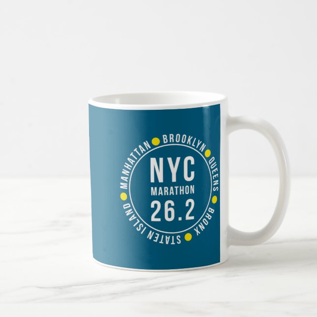 Nyc New York Souvenir Marathon Runner  Coffee Mug (Right)