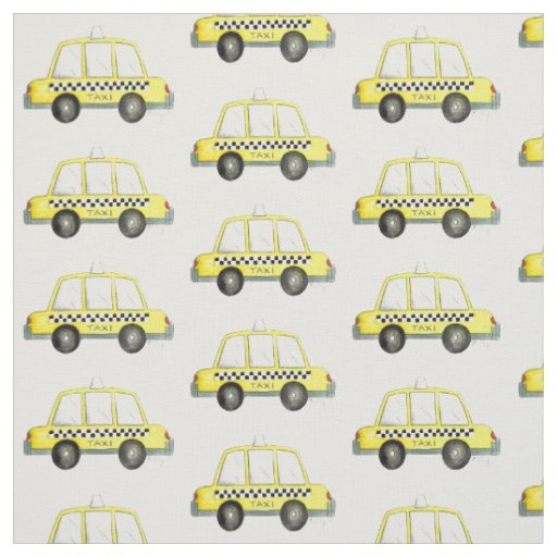 NYC New York Yellow Taxi Cabbie Checkered Cab Fabric