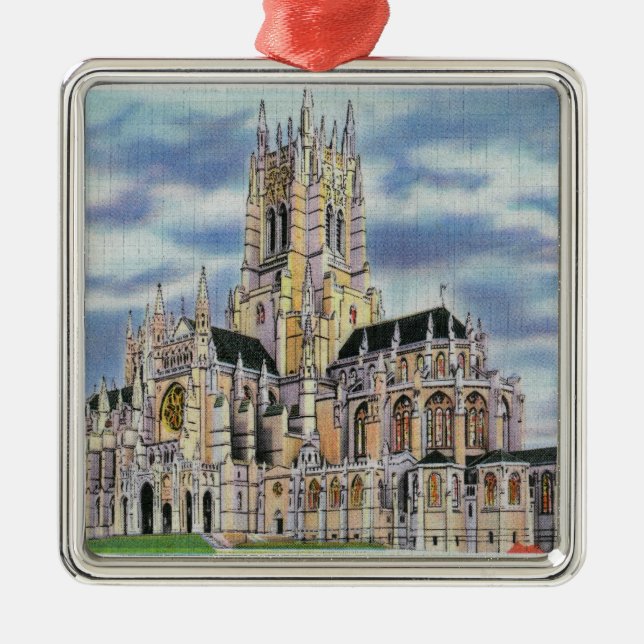 NYC, New YorkCathedral of St. John the Divine Metal Ornament (Front)