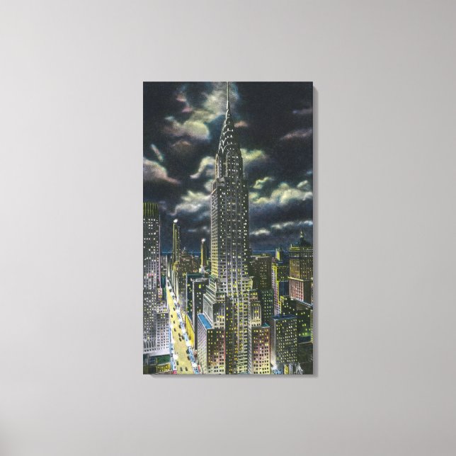 NYC, New YorkChrysler Building at Night # 1 Canvas Print (Front)