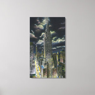 NYC, New YorkChrysler Building at Night # 1 Canvas Print