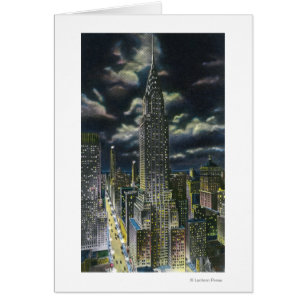 NYC, New YorkChrysler Building at Night # 1 Cards