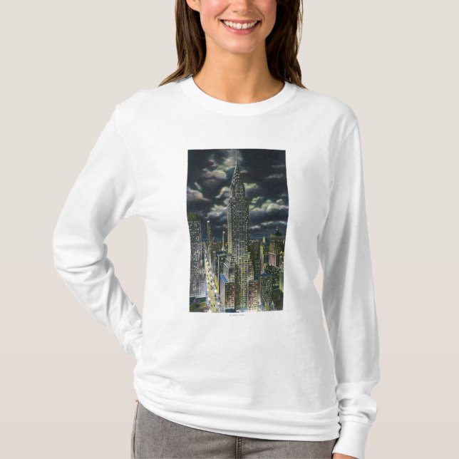 NYC, New YorkChrysler Building at Night # 1 T-Shirt (Front)