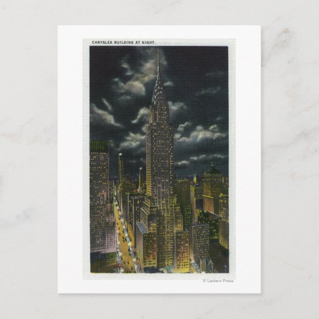 NYC, New YorkChrysler Building at Night # 2 Postcard (Front)