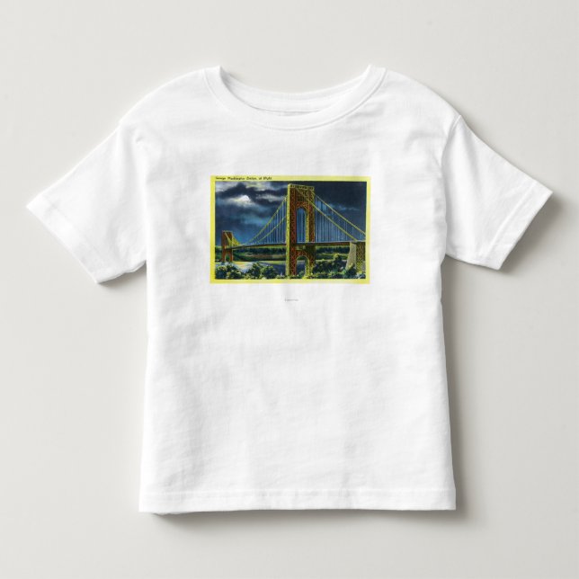 NYC, New YorkGeorge Washington Bridge at Night Toddler T-shirt (Front)